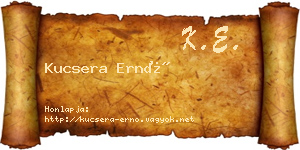Kucsera Ernő névjegykártya